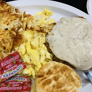 House-made Country Fried Steak &amp; Eggs*