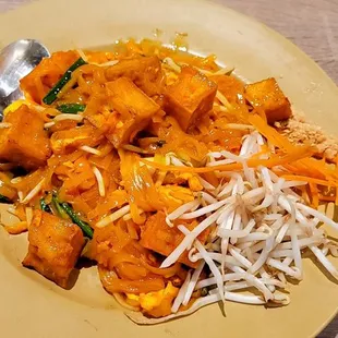 Pad Thai - Tofu, $17. Really good! I&apos;d give it a solid 8.8/10.