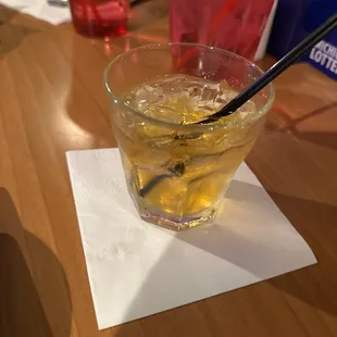 Makers on the rocks at an awesome local bar.