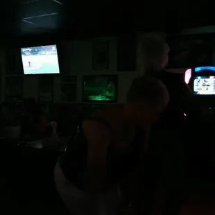 Debbie z dancing to the great music