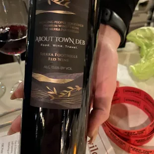 Wild River Wine Dinner 2021 - About Town Debbie Red wine with chicken