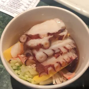 Octopus Salad with egg and crab