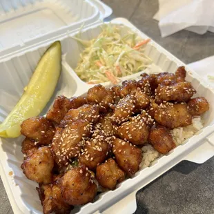 Korean fried chicken bowl