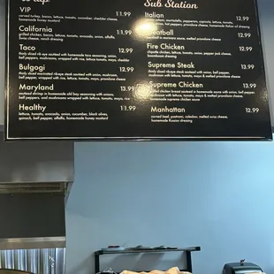 Wrap and Sub menu