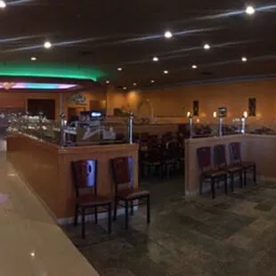 the dining area of a restaurant