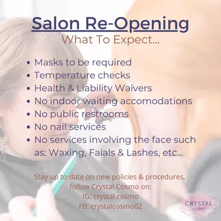 Re-Opening June 1st!