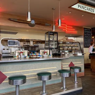 Counter seating and pastry case