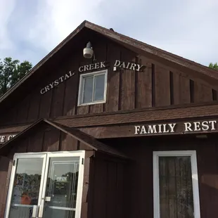 the front of the building