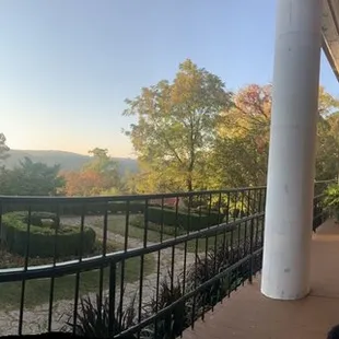 Enjoying coffee and the beautiful morning view