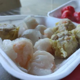 a tray of food on a table