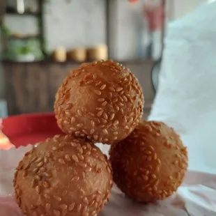 a close up of a plate of food