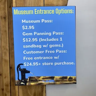 Museum fees