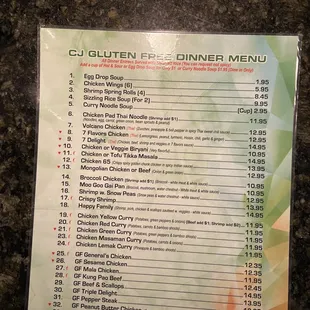 Vegan vegetarian and gluten free options galore!