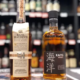 two bottles of japanese whiskey