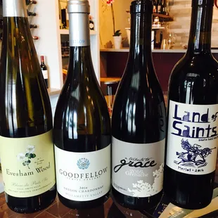 a variety of wines