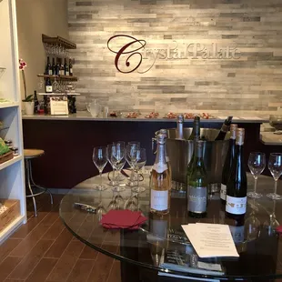 a wine tasting area