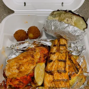 Grilled Mahi &amp; Lobster Tail