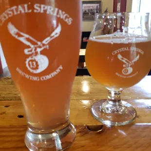 Blood orange kolsch and IPA