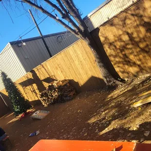 outside