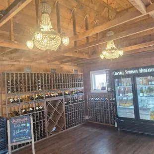 Big selection of wine
