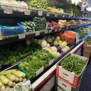 a produce section of a grocery store