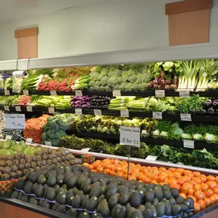a produce section of a grocery store