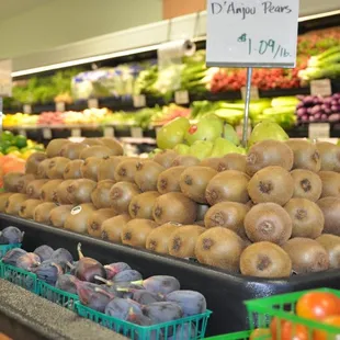 a display of fruits and vegetables