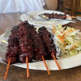 Beef skewer $15 per plate
