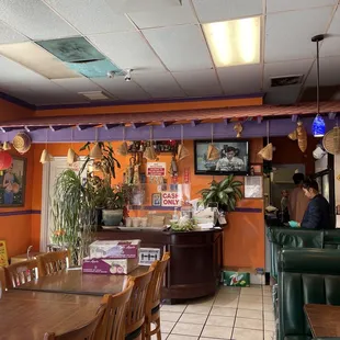 the dining area