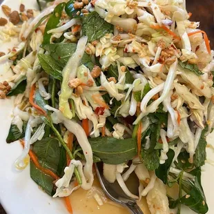 Nhorn jerng tea duck feet fish sauce slaw salad