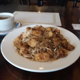 Pad Thai was good. Veggie soup little watery.