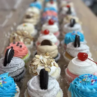 a variety of cupcakes