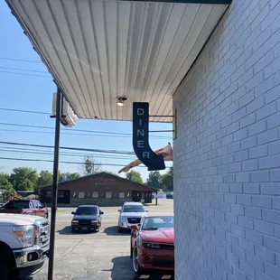 a car parked in a parking lot