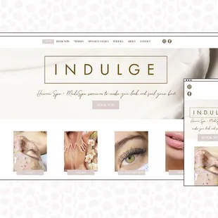 Indulge Spa Website design makeover with mobile optimization