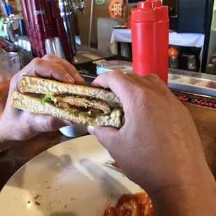 A what they call a chicken sandwich for $16.