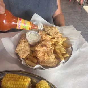 Catfish basket was so good