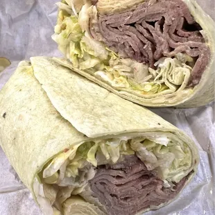 Roast Beef Artichoke Wrap