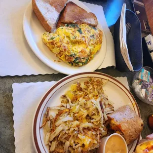 two plates of food