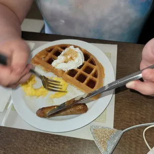 Kids Waffle O breakfast