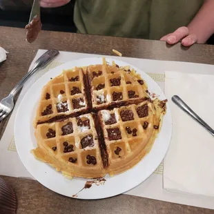 Chocolate chip waffle