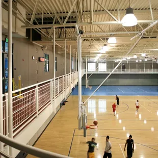 Three Basketball Courts and Indoor Track