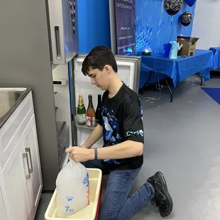 Employee hard at work!