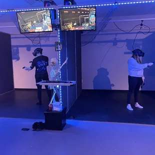 Friends enjoying VR!