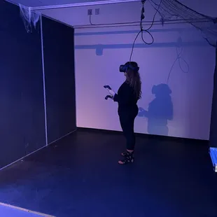 Customer playing VR!