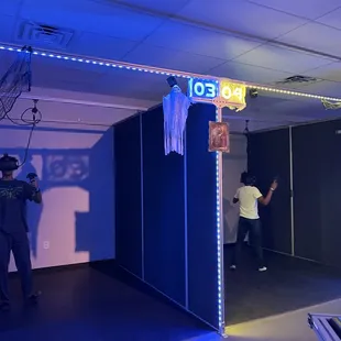 Customers having fun