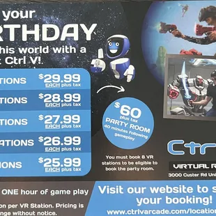 We do birthday parties!