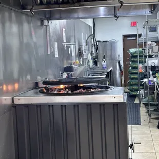 Mesquite flame cooked burgers