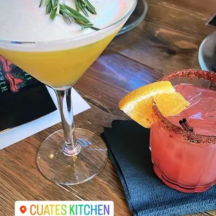 Paradiso and blood orange margarita