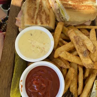 Cuban sandwich with Cajun Spice Fry Caddies