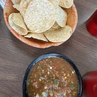 Complimentary Salsa and chips